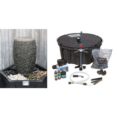 Stoned Urn FNT3077 Ceramic Vase Complete Fountain Kit Vase Fountain Blue Thumb